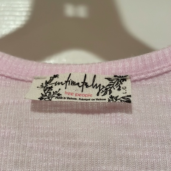 Free People Soft Pink Knit Top - Picture 2 of 3